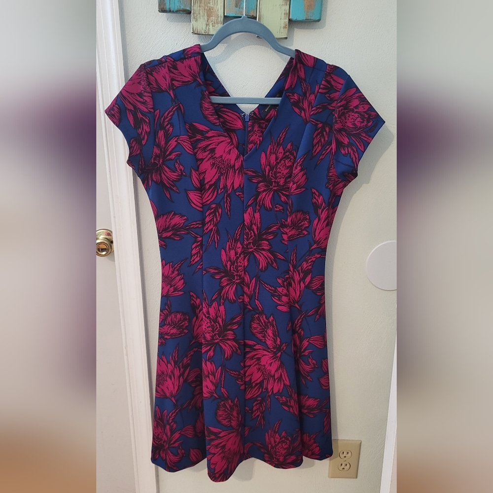LAST CHANCE!! Banana Republic Blue and Pink Floral Mini Dress